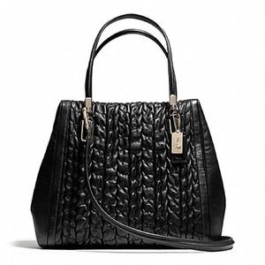 Coach Madison North/South Quilted Leather Satchel